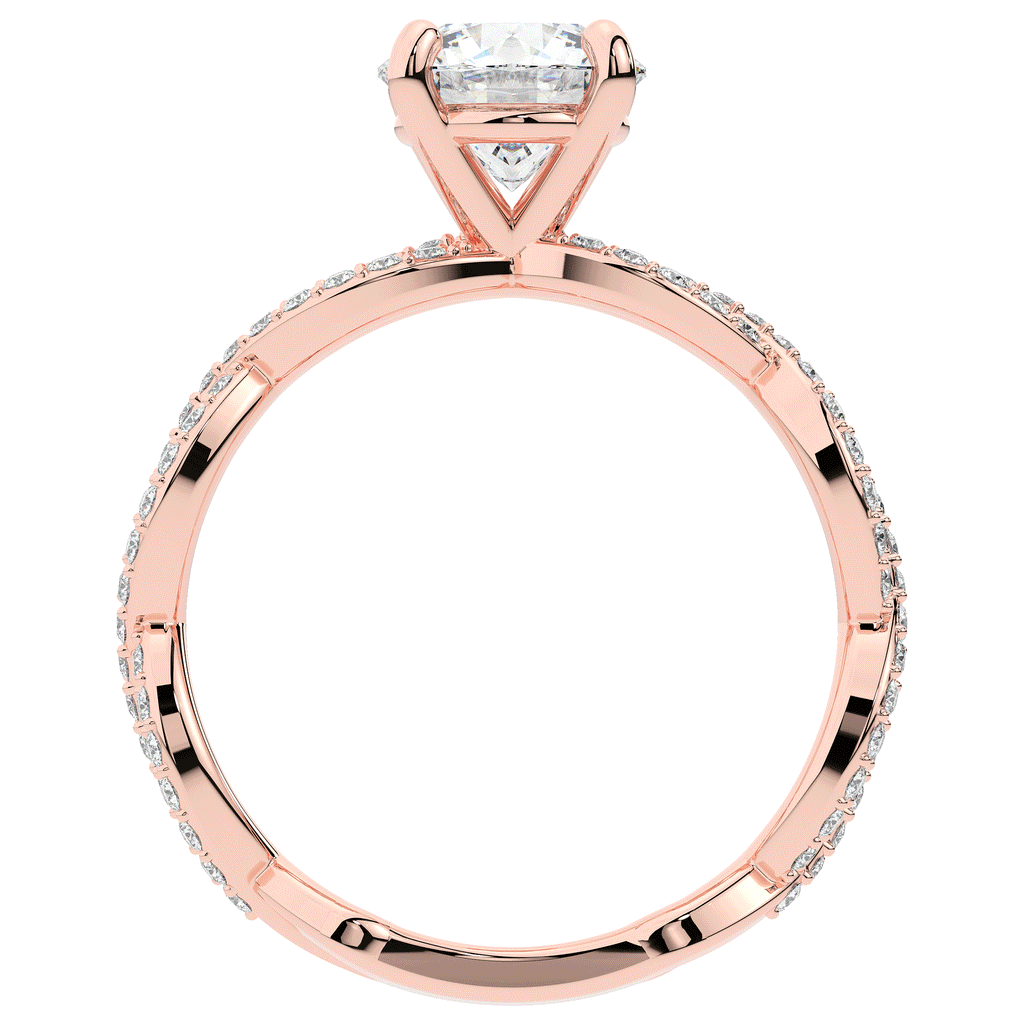 1.30CT.TW ROUND LAB DIAMOND ENGAGEMENT RING - Nazarelle