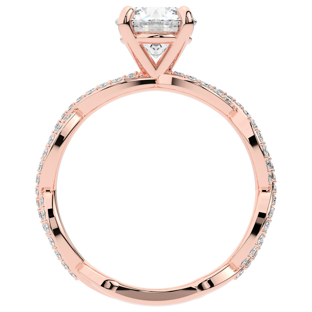 1.30CT.TW ROUND LAB DIAMOND ENGAGEMENT RING - Nazarelle