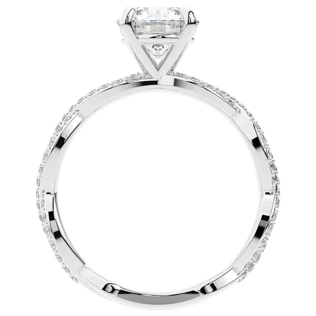 1.30CT.TW ROUND LAB DIAMOND ENGAGEMENT RING - Nazarelle