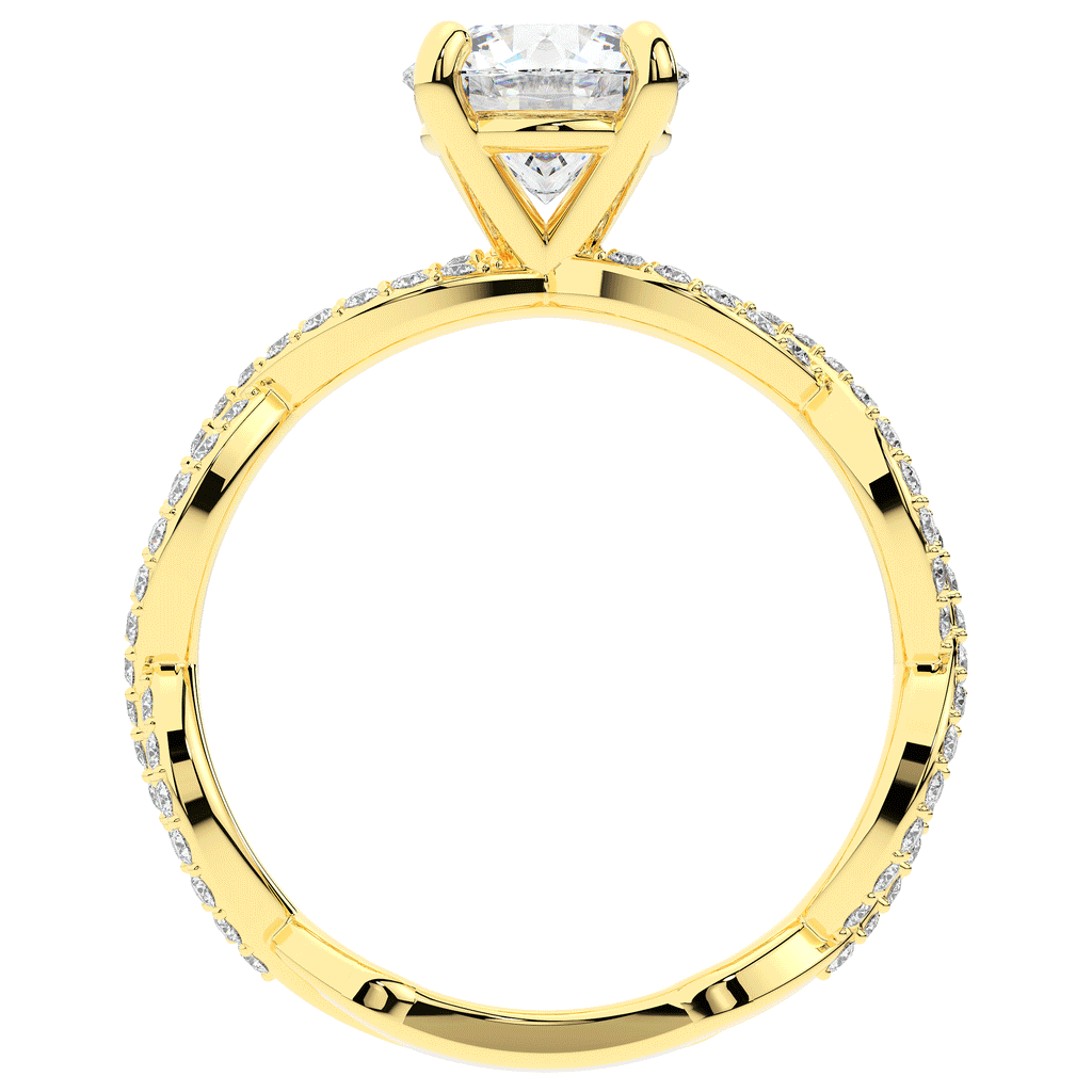 1.30CT.TW ROUND LAB DIAMOND ENGAGEMENT RING - Nazarelle