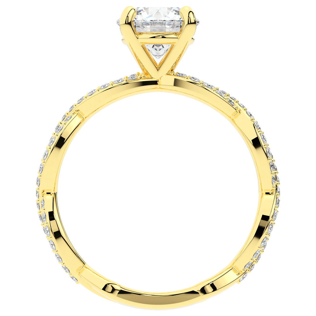 1.30CT.TW ROUND LAB DIAMOND ENGAGEMENT RING - Nazarelle