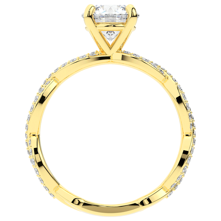 1.30CT.TW ROUND LAB DIAMOND ENGAGEMENT RING - Nazarelle