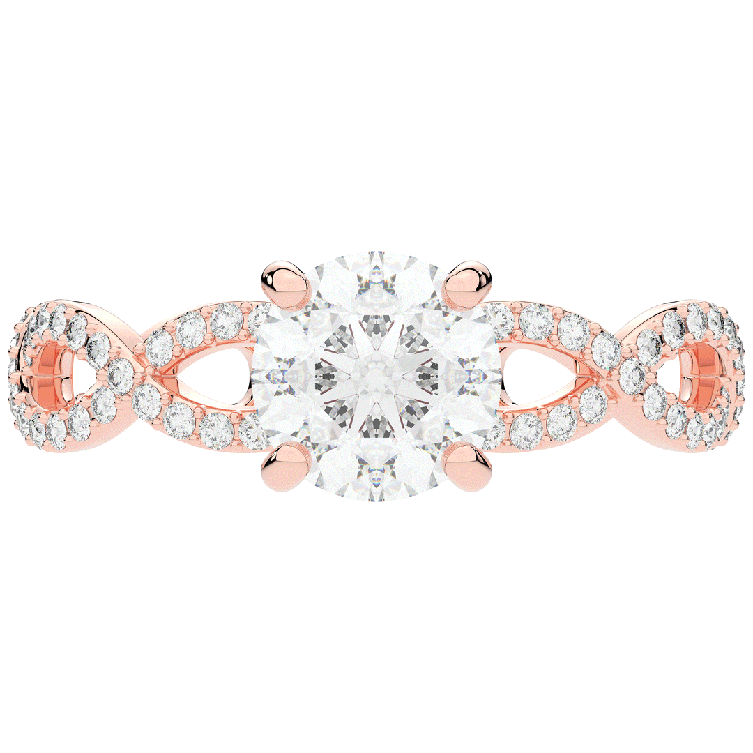 1.30CT.TW ROUND LAB DIAMOND ENGAGEMENT RING - Nazarelle