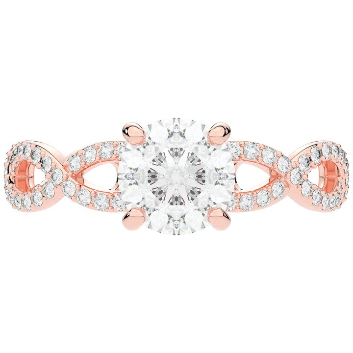 1.30CT.TW ROUND LAB DIAMOND ENGAGEMENT RING - Nazarelle