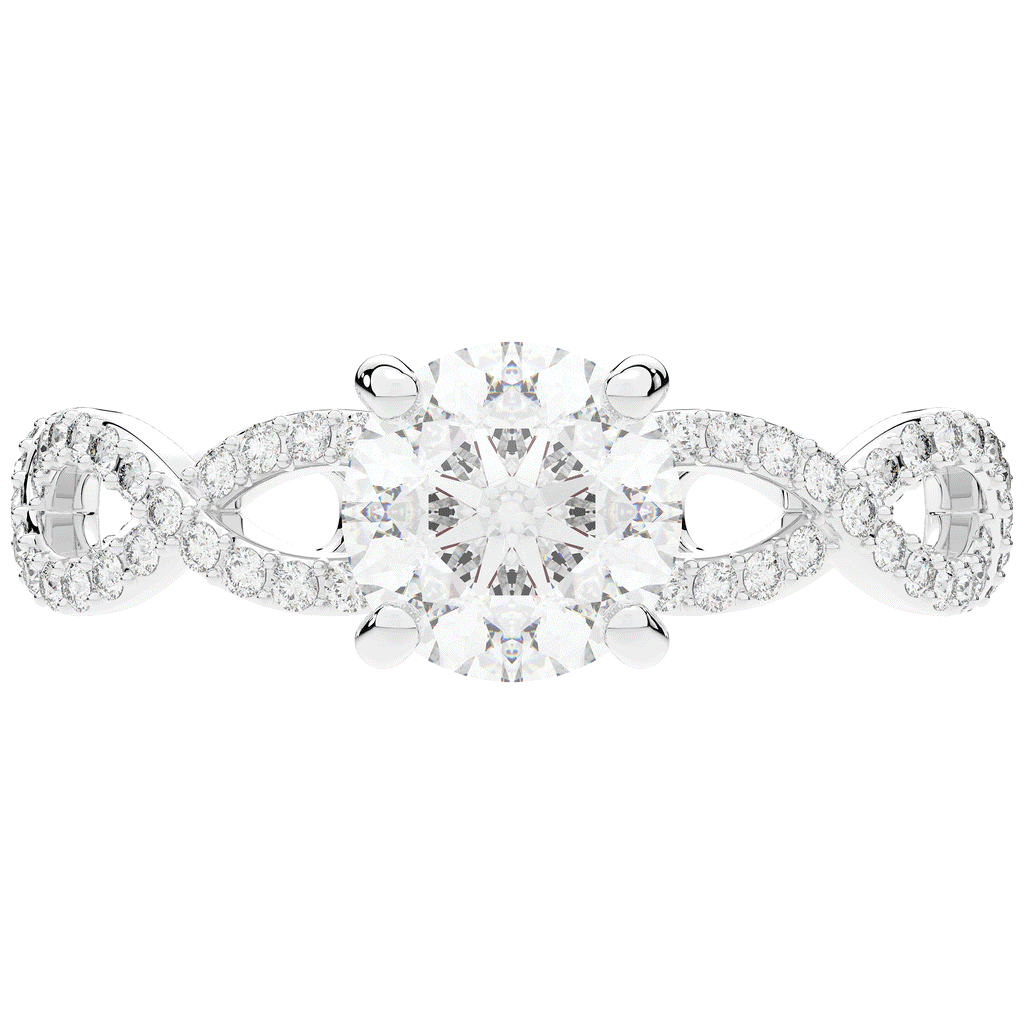 1.30CT.TW ROUND LAB DIAMOND ENGAGEMENT RING - Nazarelle