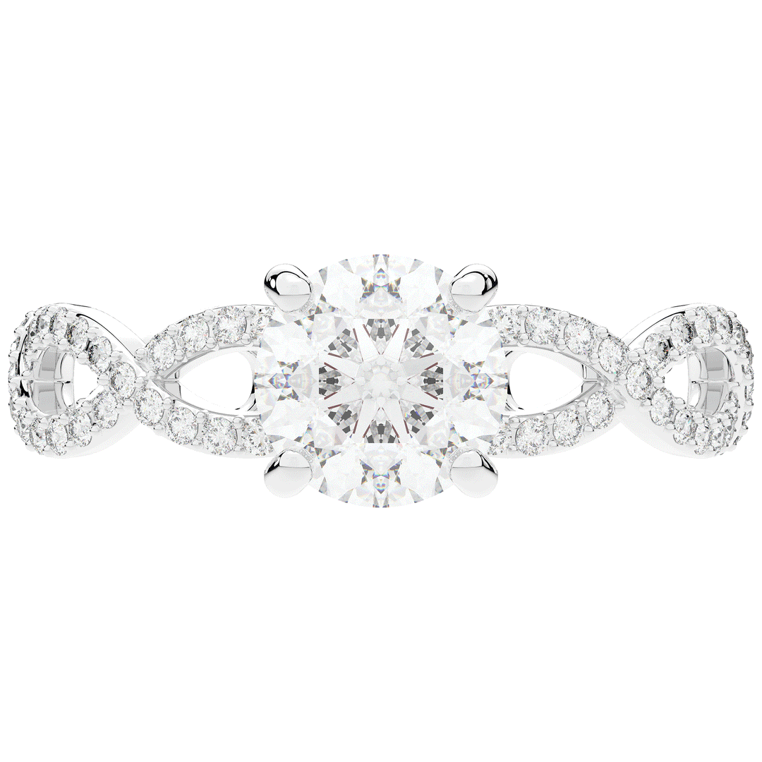 1.30CT.TW ROUND LAB DIAMOND ENGAGEMENT RING - Nazarelle