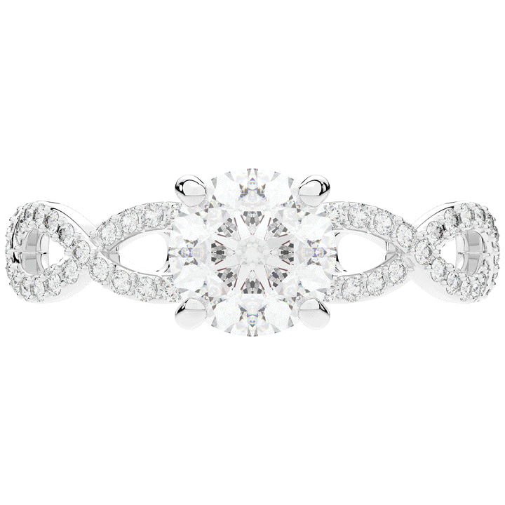 1.30CT.TW ROUND LAB DIAMOND ENGAGEMENT RING - Nazarelle