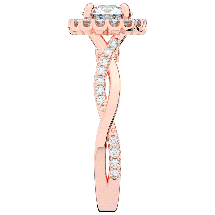 1.30CT.TW ROUND LAB DIAMOND ENGAGEMENT RING - Nazarelle
