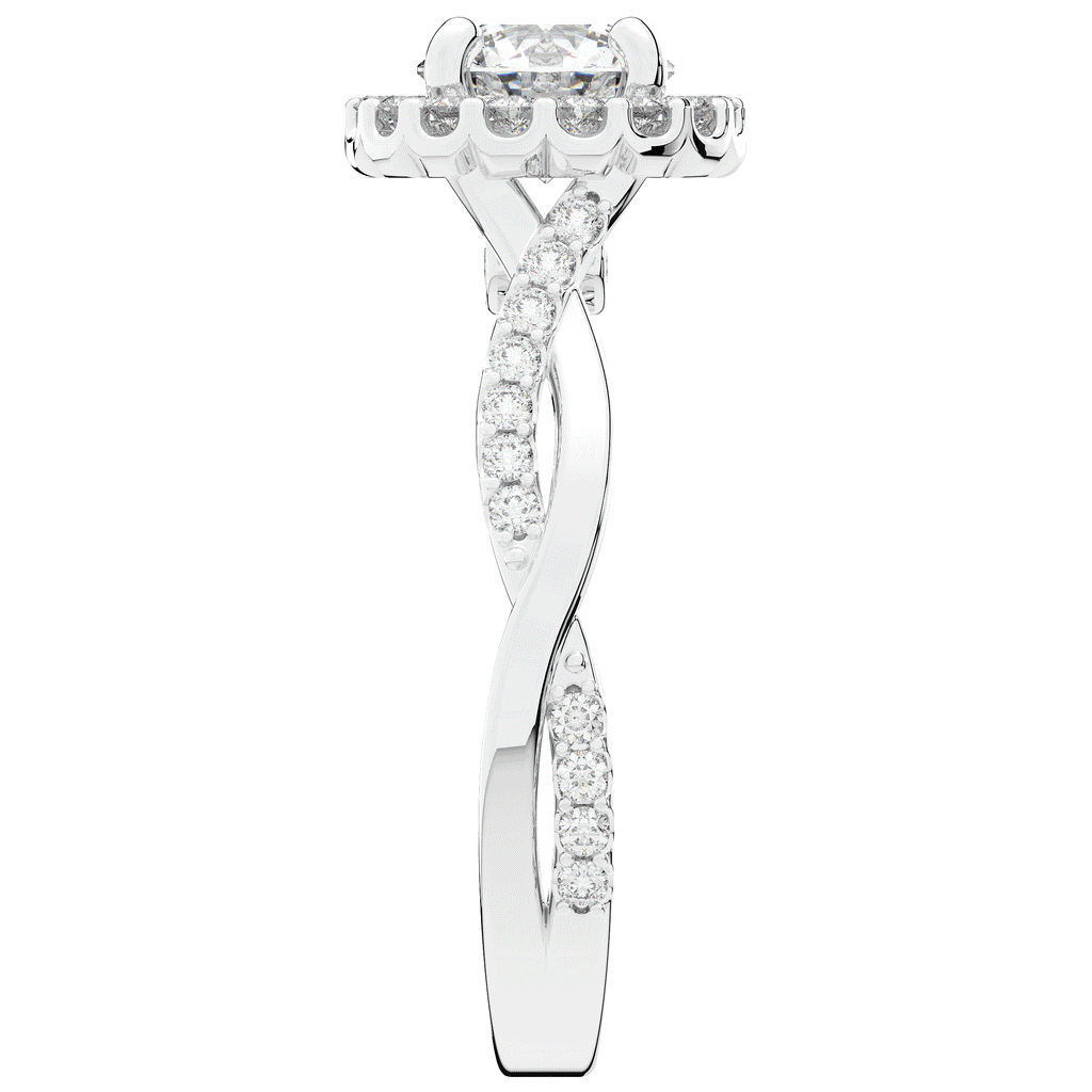 1.30CT.TW ROUND LAB DIAMOND ENGAGEMENT RING - Nazarelle