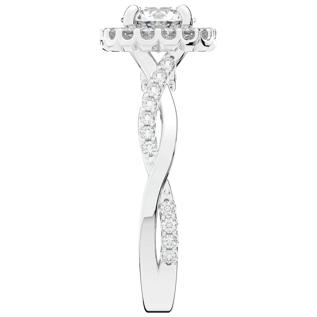 1.30CT.TW ROUND LAB DIAMOND ENGAGEMENT RING - Nazarelle
