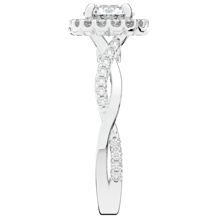 1.30CT.TW ROUND LAB DIAMOND ENGAGEMENT RING - Nazarelle