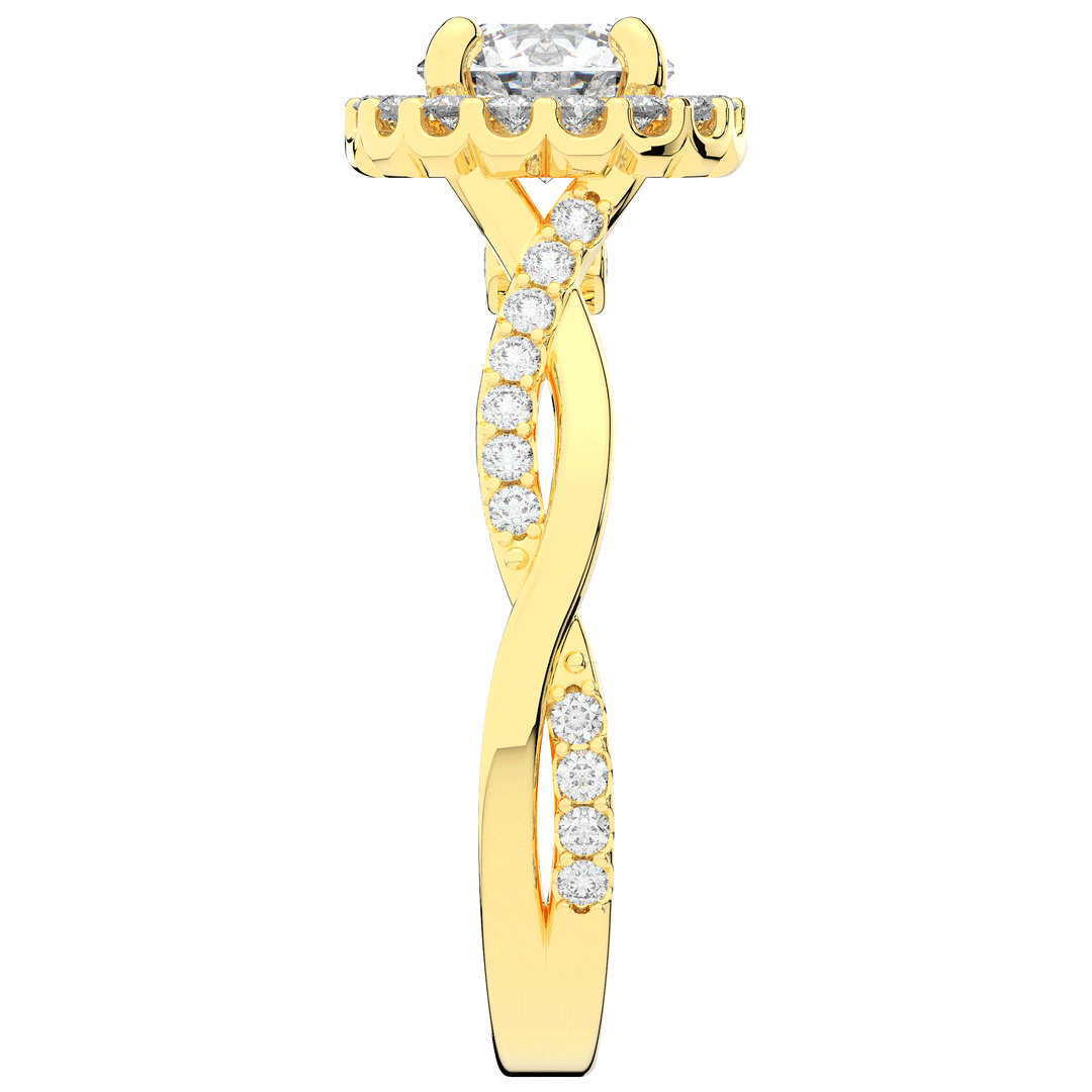 1.30CT.TW ROUND LAB DIAMOND ENGAGEMENT RING - Nazarelle