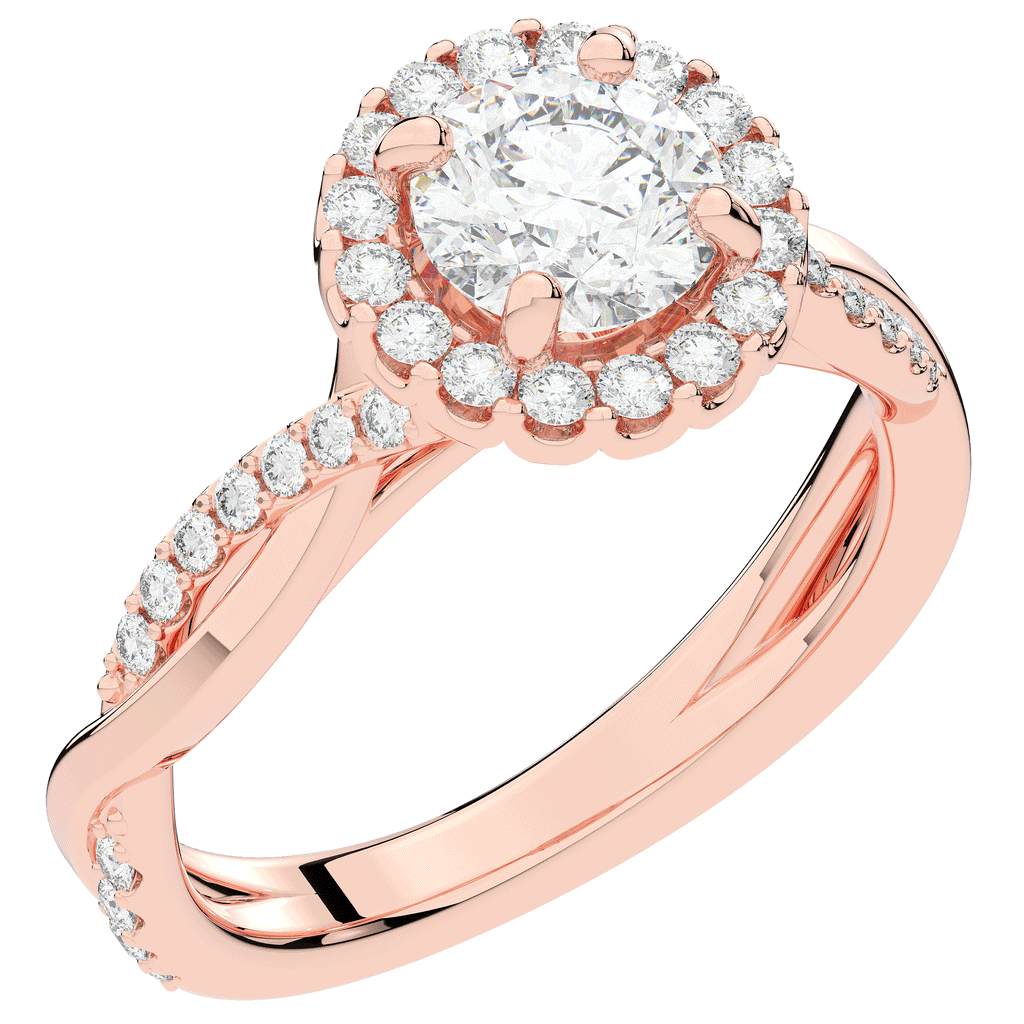 1.30CT.TW ROUND LAB DIAMOND ENGAGEMENT RING - Nazarelle
