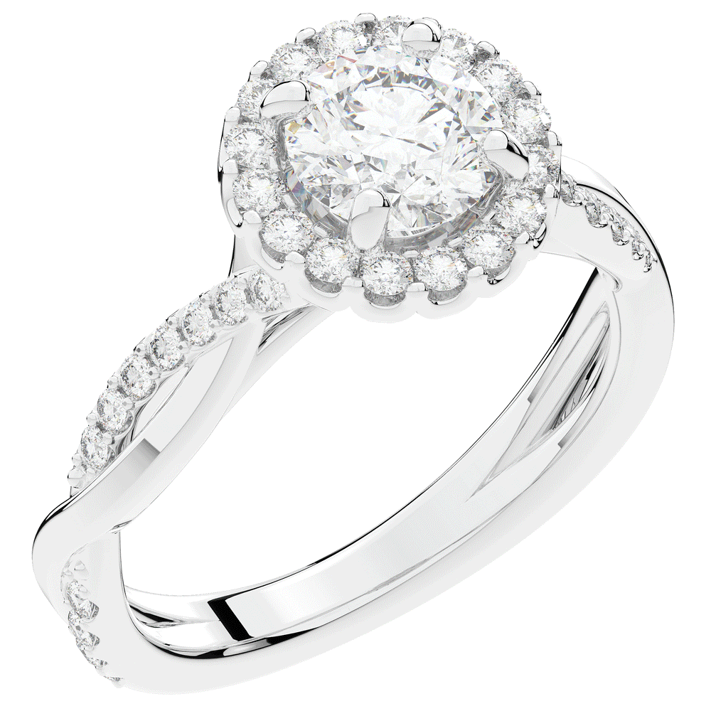 1.30CT.TW ROUND LAB DIAMOND ENGAGEMENT RING - Nazarelle