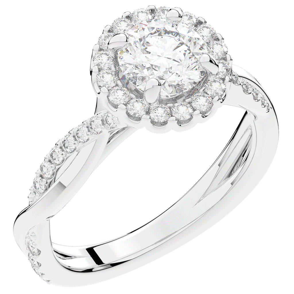 1.30CT.TW ROUND LAB DIAMOND ENGAGEMENT RING - Nazarelle