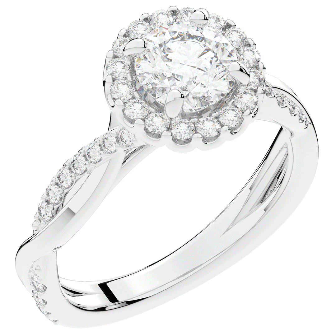 1.30CT.TW ROUND LAB DIAMOND ENGAGEMENT RING - Nazarelle