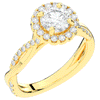 1.30CT.TW ROUND LAB DIAMOND ENGAGEMENT RING - Nazarelle