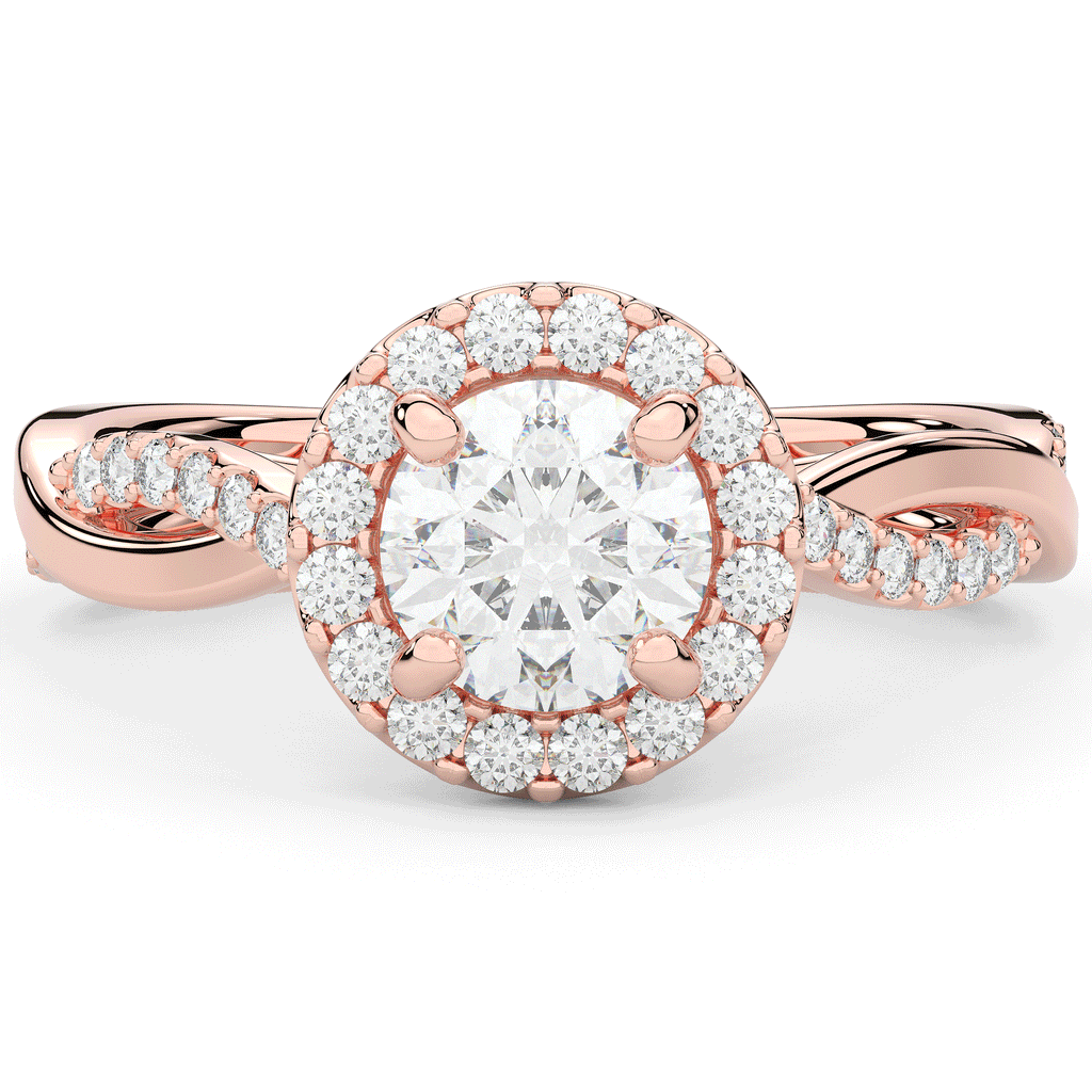 1.30CT.TW ROUND LAB DIAMOND ENGAGEMENT RING - Nazarelle