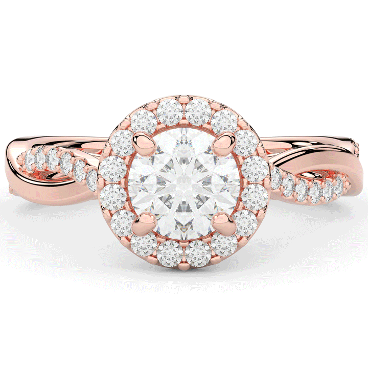 1.30CT.TW ROUND LAB DIAMOND ENGAGEMENT RING - Nazarelle