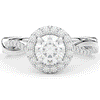 1.30CT.TW ROUND LAB DIAMOND ENGAGEMENT RING - Nazarelle
