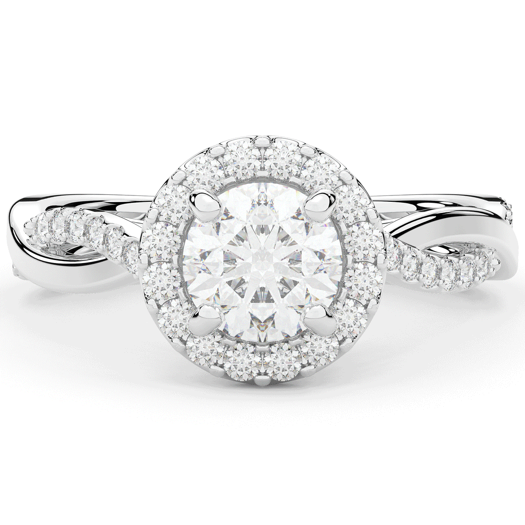 1.30CT.TW ROUND LAB DIAMOND ENGAGEMENT RING - Nazarelle