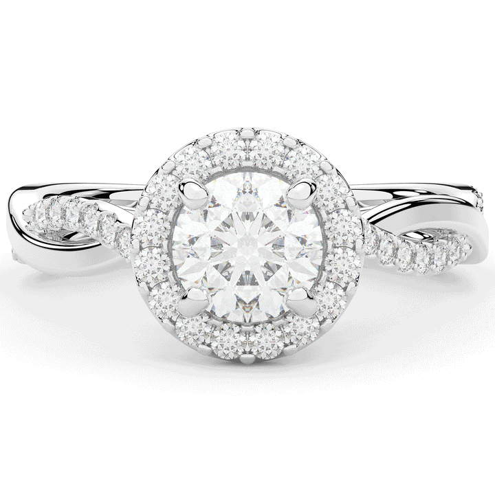 1.30CT.TW ROUND LAB DIAMOND ENGAGEMENT RING - Nazarelle