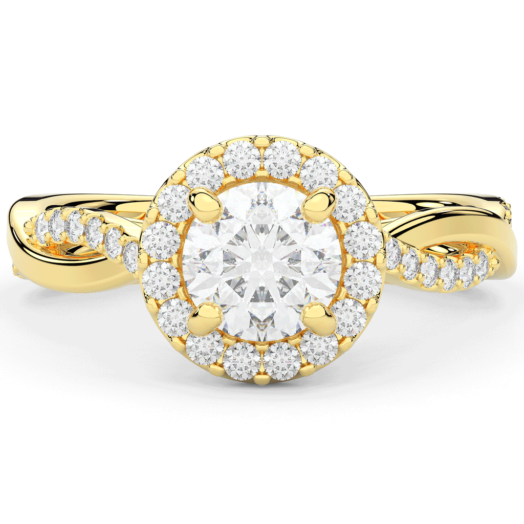 1.30CT.TW ROUND LAB DIAMOND ENGAGEMENT RING - Nazarelle