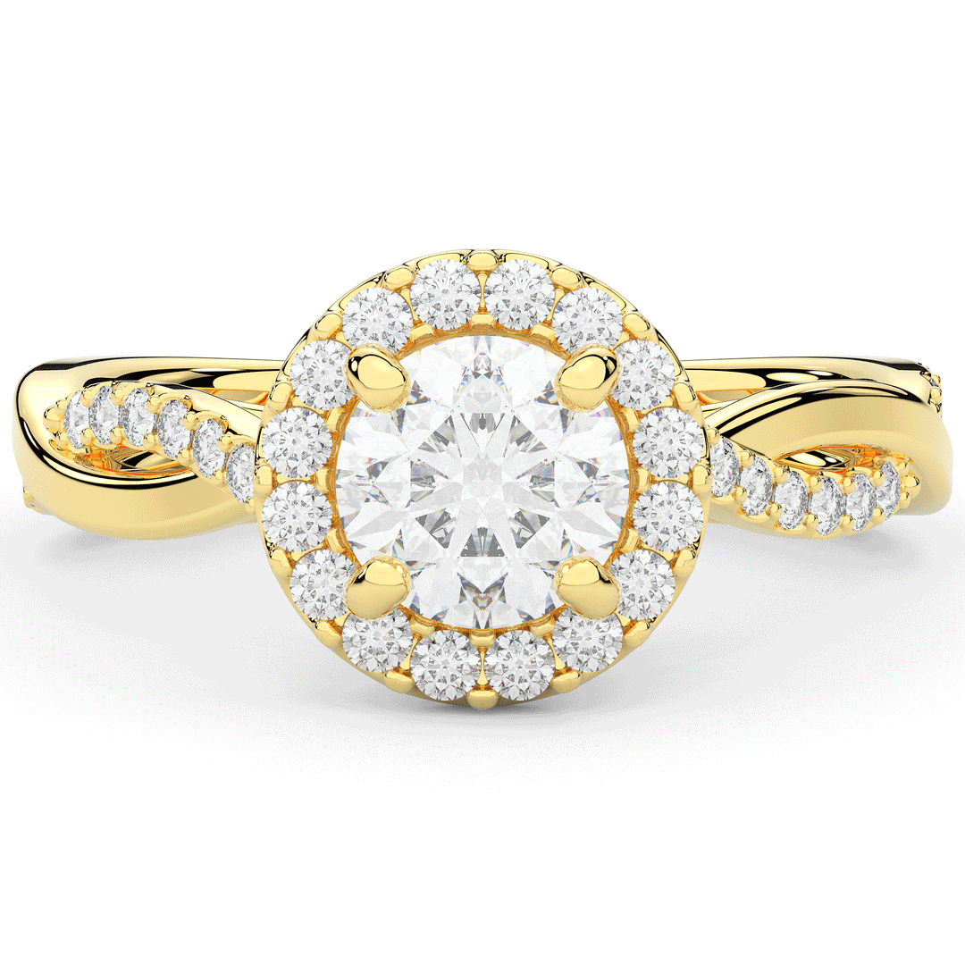 1.30CT.TW ROUND LAB DIAMOND ENGAGEMENT RING - Nazarelle