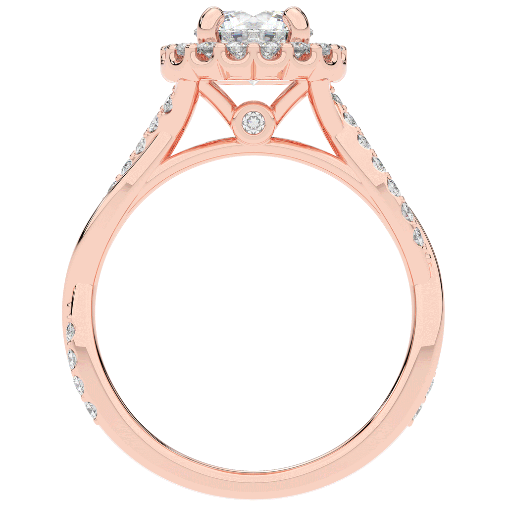 1.30CT.TW ROUND LAB DIAMOND ENGAGEMENT RING - Nazarelle