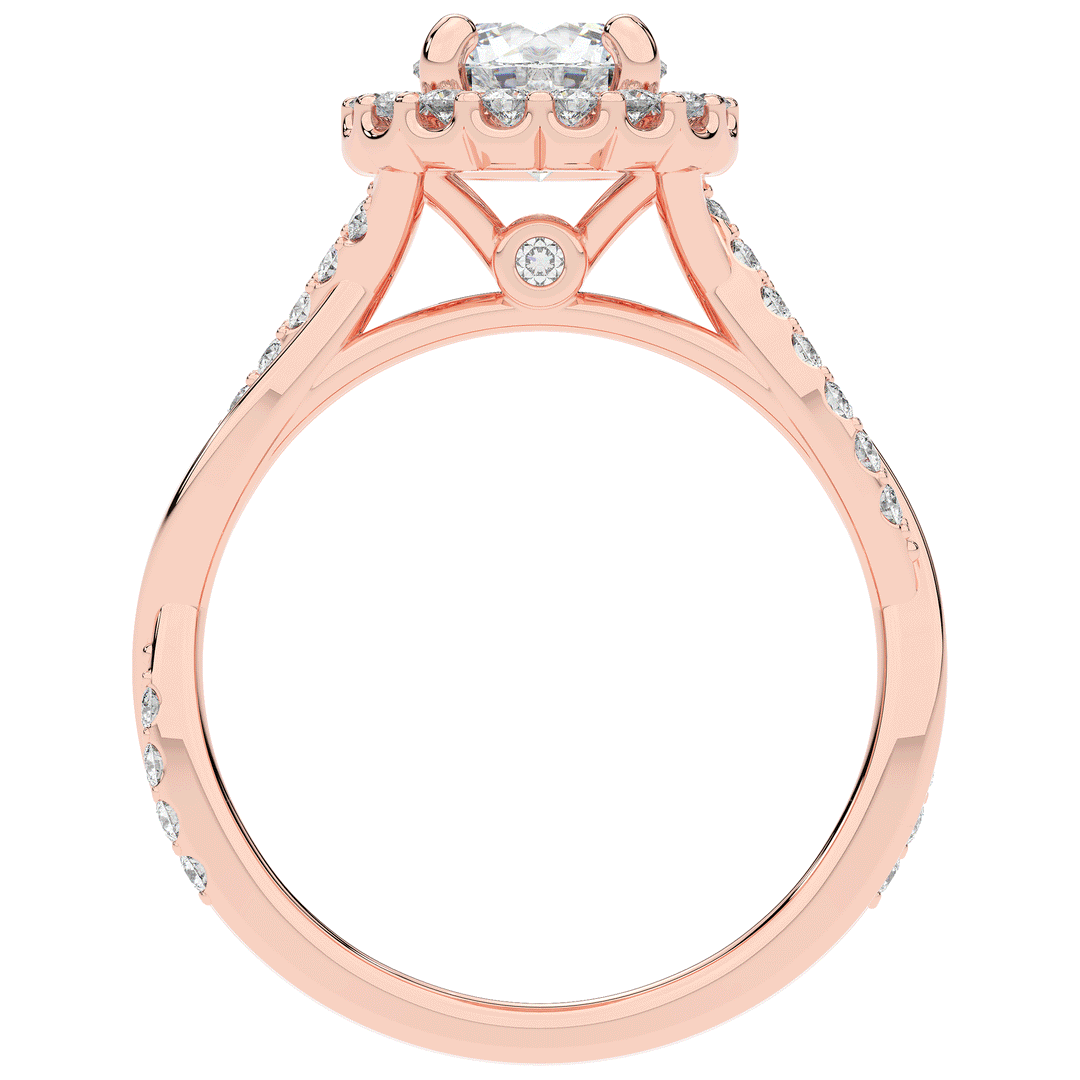 1.30CT.TW ROUND LAB DIAMOND ENGAGEMENT RING - Nazarelle
