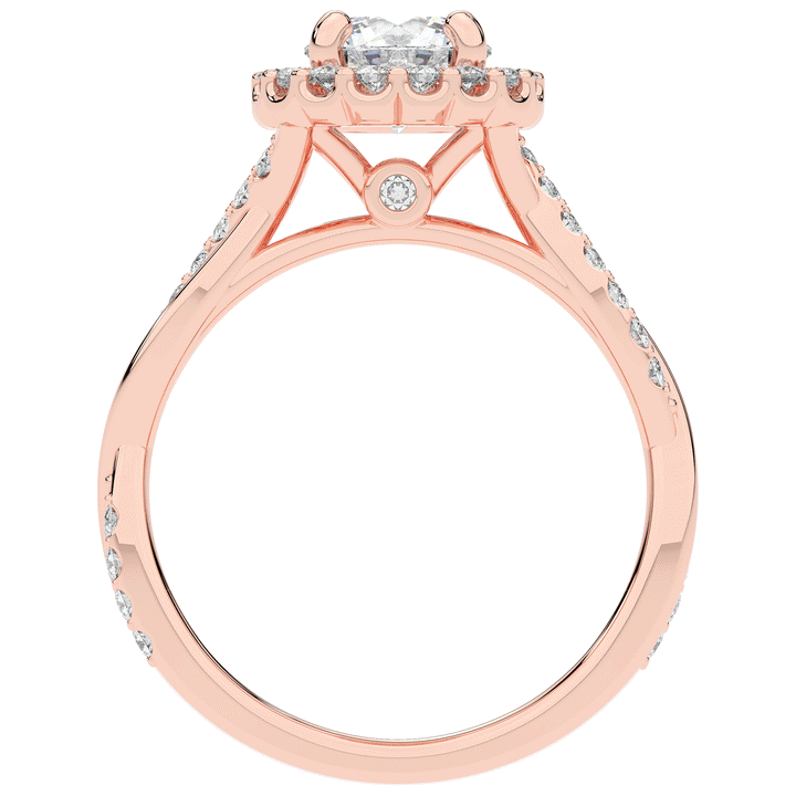 1.30CT.TW ROUND LAB DIAMOND ENGAGEMENT RING - Nazarelle