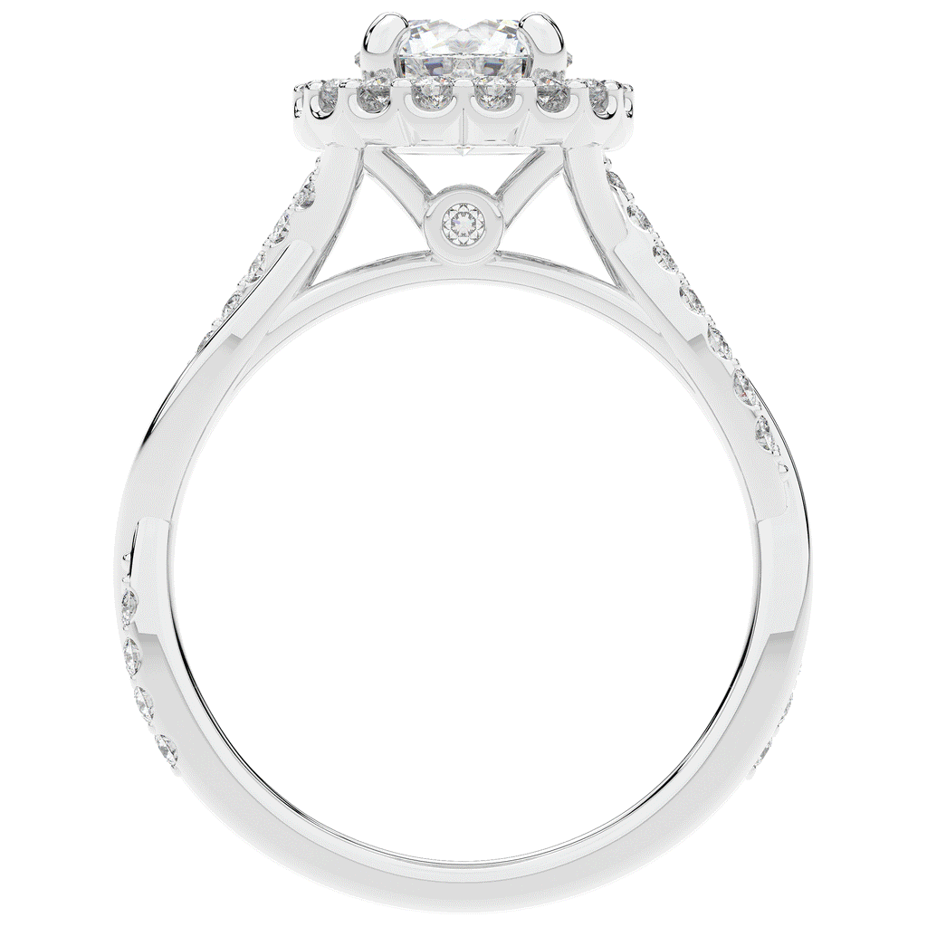 1.30CT.TW ROUND LAB DIAMOND ENGAGEMENT RING - Nazarelle