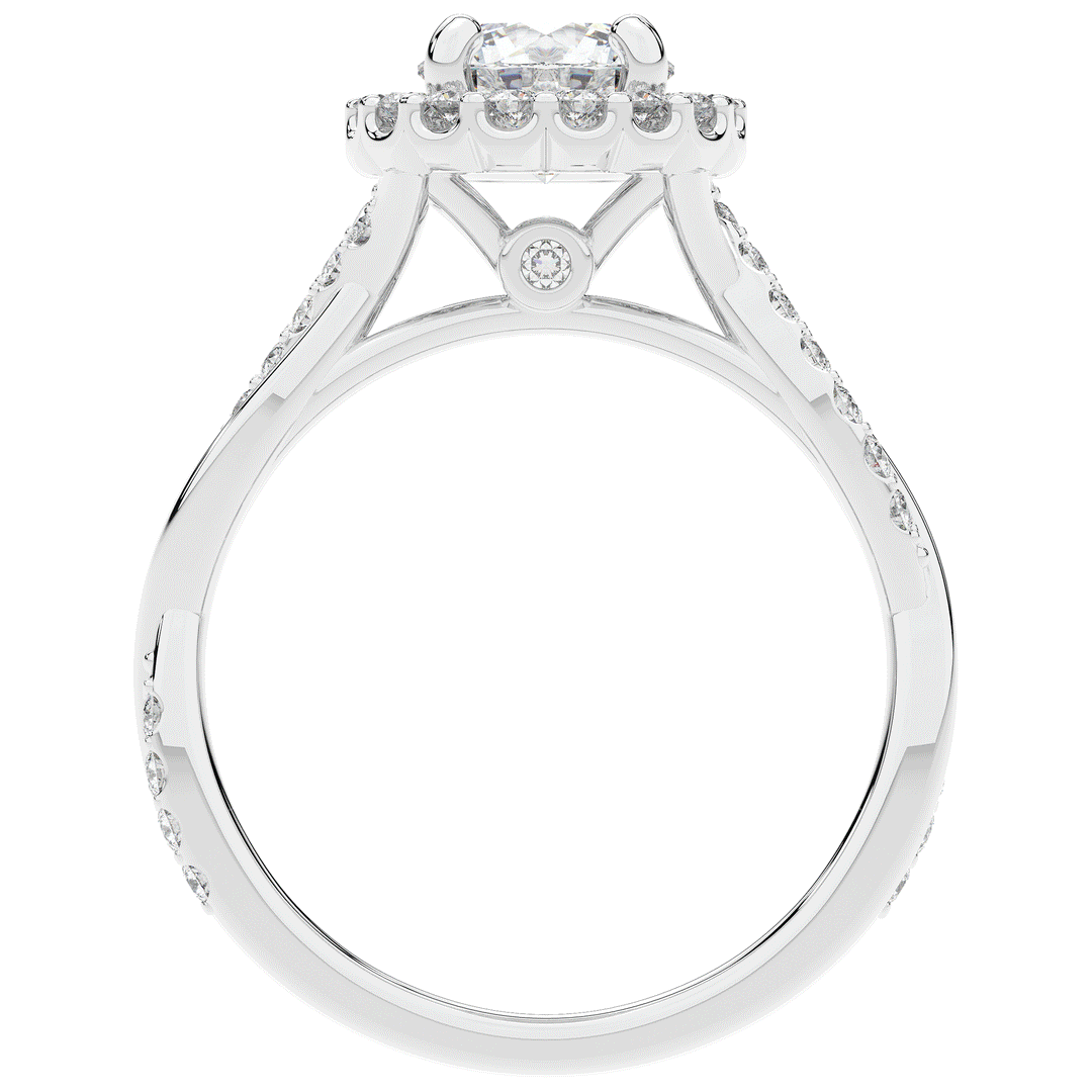 1.30CT.TW ROUND LAB DIAMOND ENGAGEMENT RING - Nazarelle