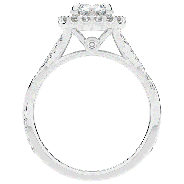1.30CT.TW ROUND LAB DIAMOND ENGAGEMENT RING - Nazarelle