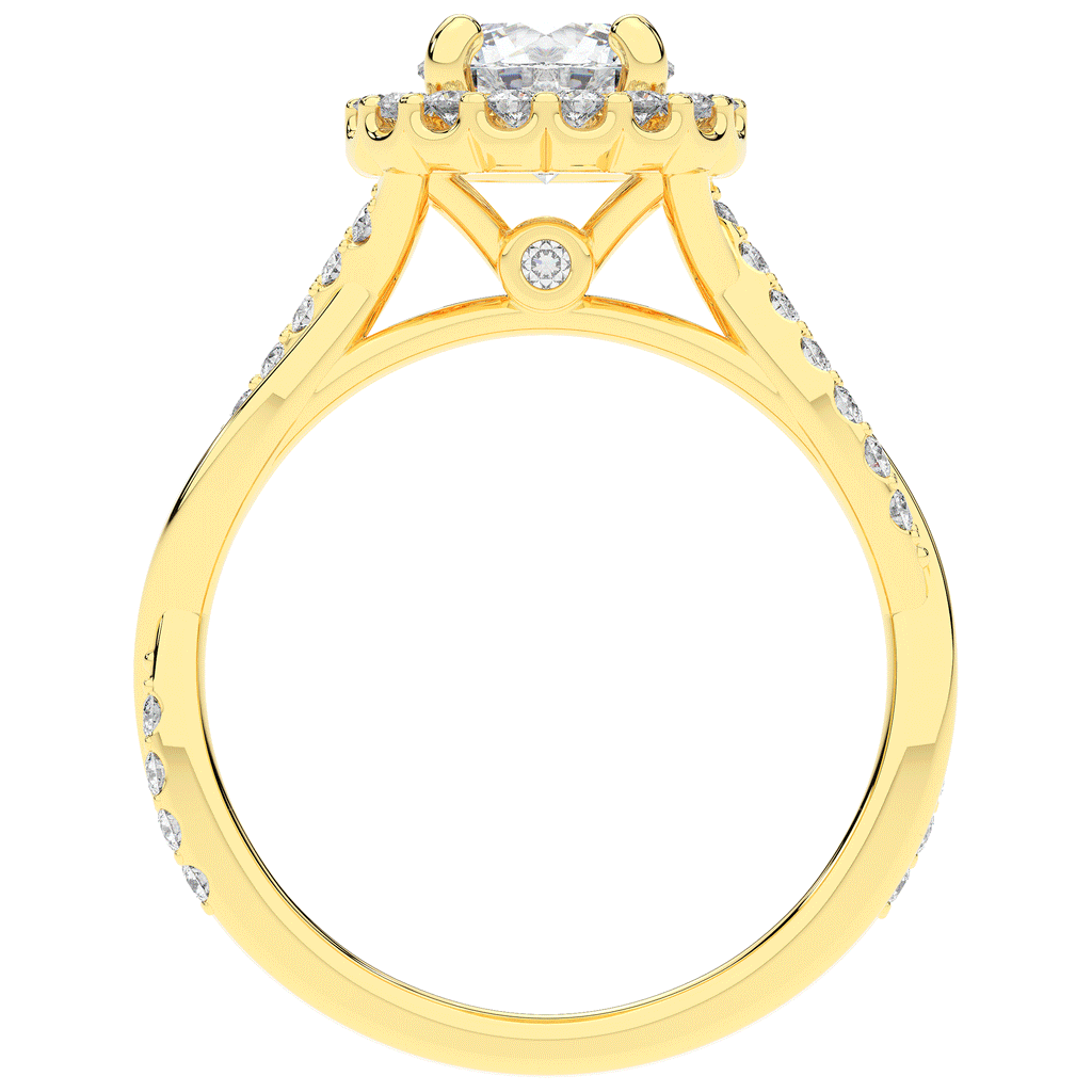 1.30CT.TW ROUND LAB DIAMOND ENGAGEMENT RING - Nazarelle