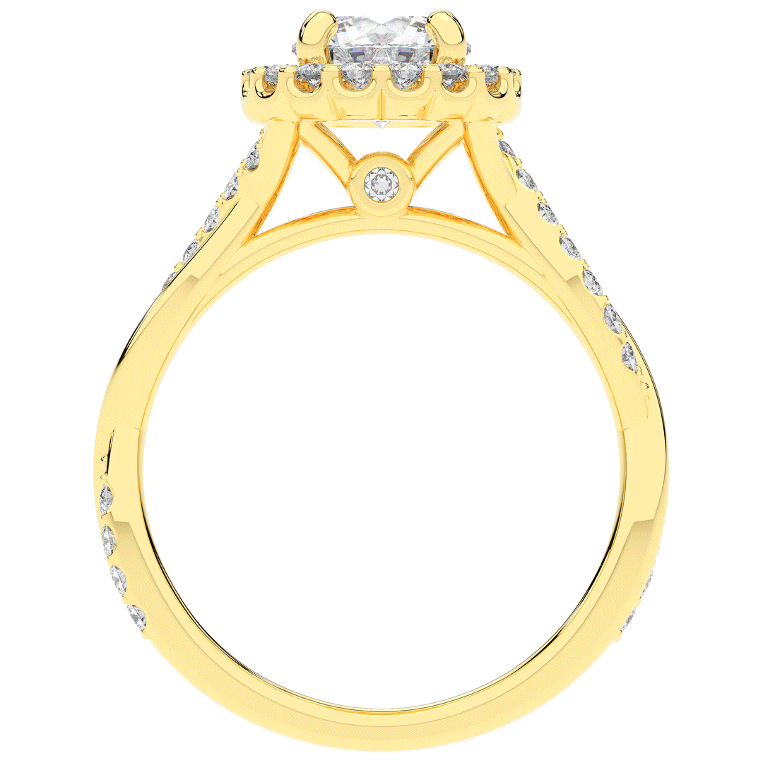 1.30CT.TW ROUND LAB DIAMOND ENGAGEMENT RING - Nazarelle