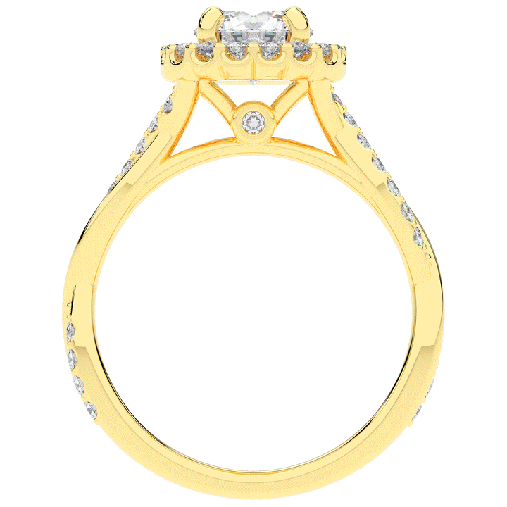 1.30CT.TW ROUND LAB DIAMOND ENGAGEMENT RING - Nazarelle