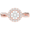 1.30CT.TW ROUND LAB DIAMOND ENGAGEMENT RING - Nazarelle