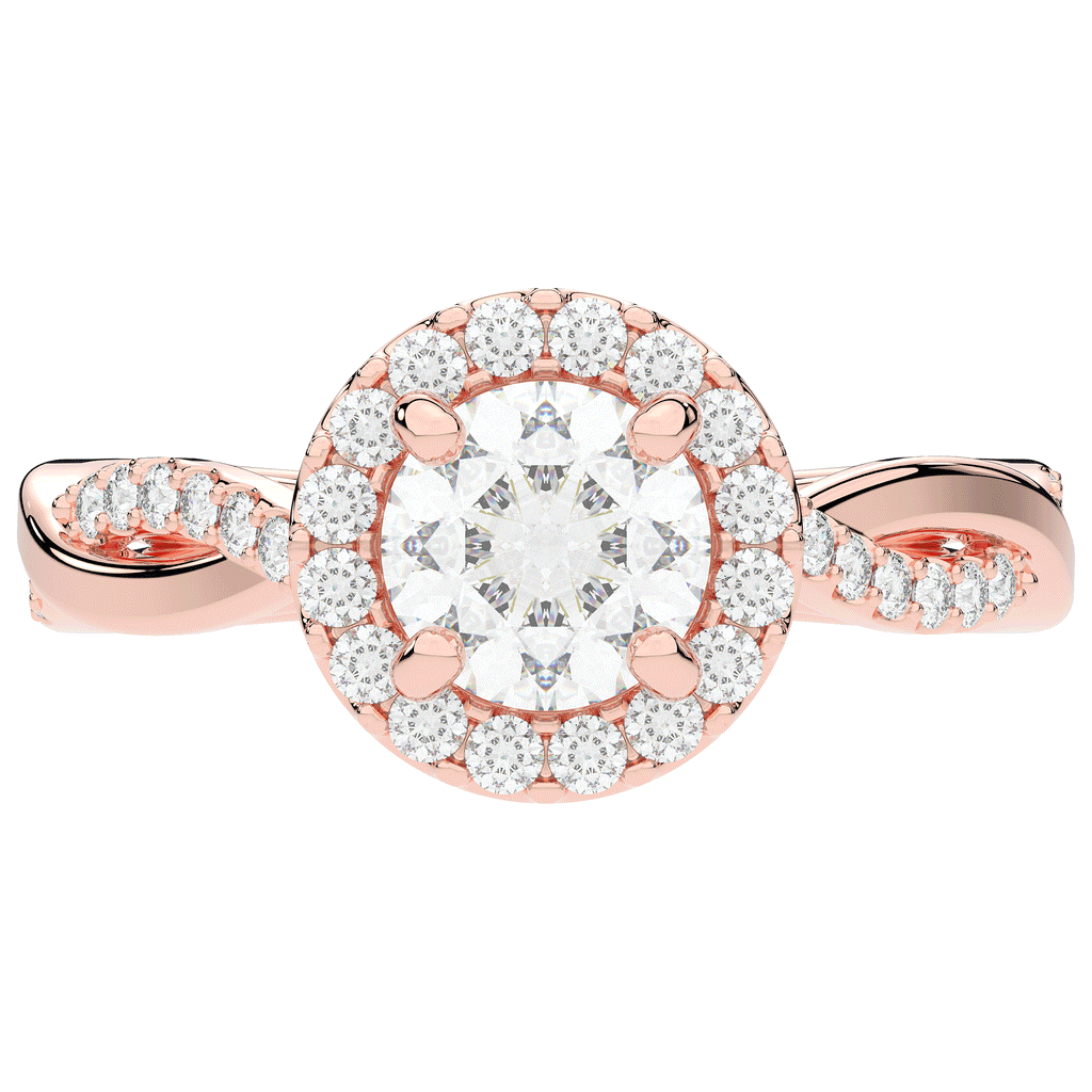 1.30CT.TW ROUND LAB DIAMOND ENGAGEMENT RING - Nazarelle