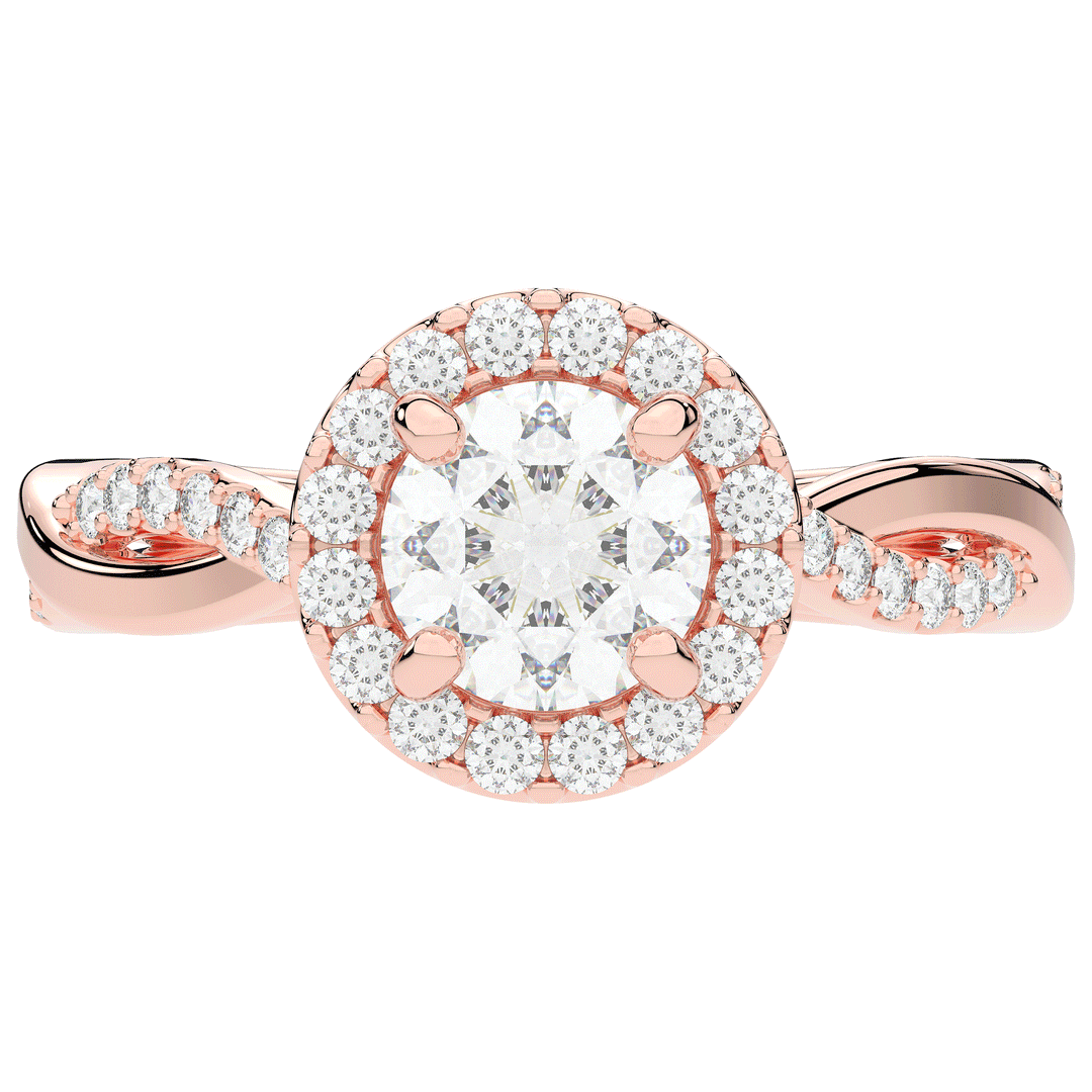1.30CT.TW ROUND LAB DIAMOND ENGAGEMENT RING - Nazarelle