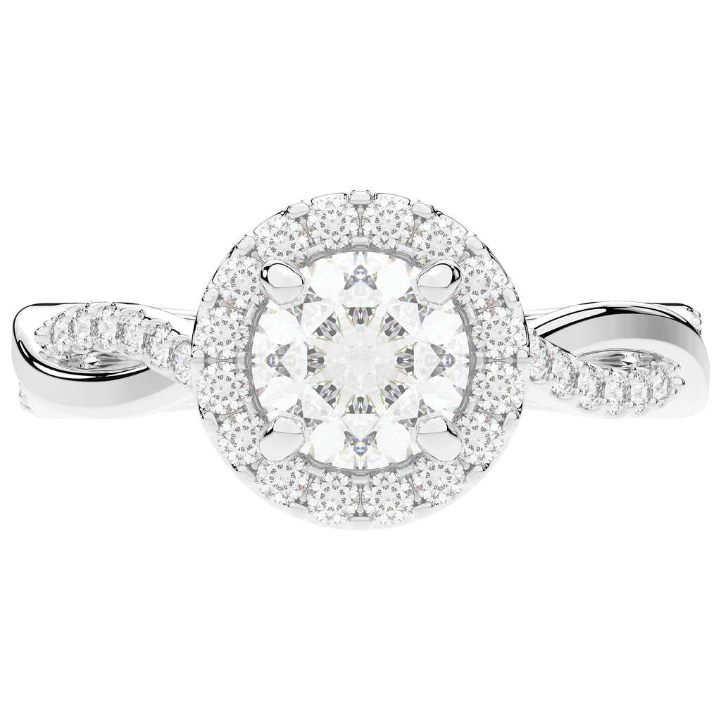 1.30CT.TW ROUND LAB DIAMOND ENGAGEMENT RING - Nazarelle