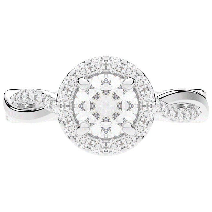 1.30CT.TW ROUND LAB DIAMOND ENGAGEMENT RING - Nazarelle