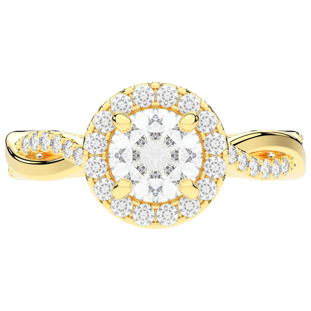 1.30CT.TW ROUND LAB DIAMOND ENGAGEMENT RING - Nazarelle