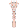 1.30CT.TW ROUND LAB DIAMOND HALO ENGAGEMENT RING - Nazarelle