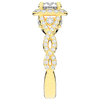 1.30CT.TW ROUND LAB DIAMOND HALO ENGAGEMENT RING - Nazarelle