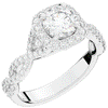 1.30CT.TW ROUND LAB DIAMOND HALO ENGAGEMENT RING - Nazarelle