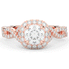 1.30CT.TW ROUND LAB DIAMOND HALO ENGAGEMENT RING - Nazarelle
