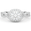 1.30CT.TW ROUND LAB DIAMOND HALO ENGAGEMENT RING - Nazarelle