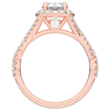 1.30CT.TW ROUND LAB DIAMOND HALO ENGAGEMENT RING - Nazarelle
