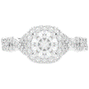 1.30CT.TW ROUND LAB DIAMOND HALO ENGAGEMENT RING - Nazarelle